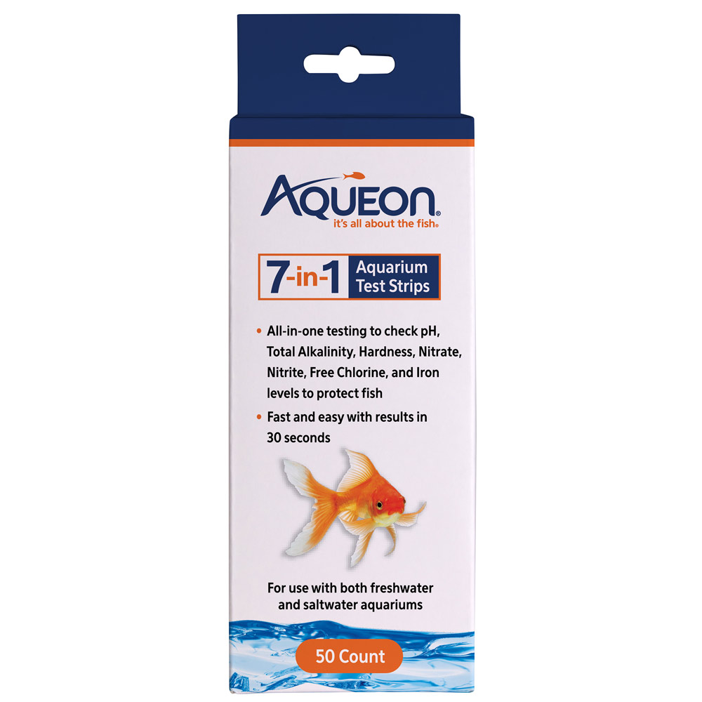 Luxbird 7 in 1 Aquarium Test Strips, Fish Tank Test Kit, 100 Strip Pack,  Freshwa