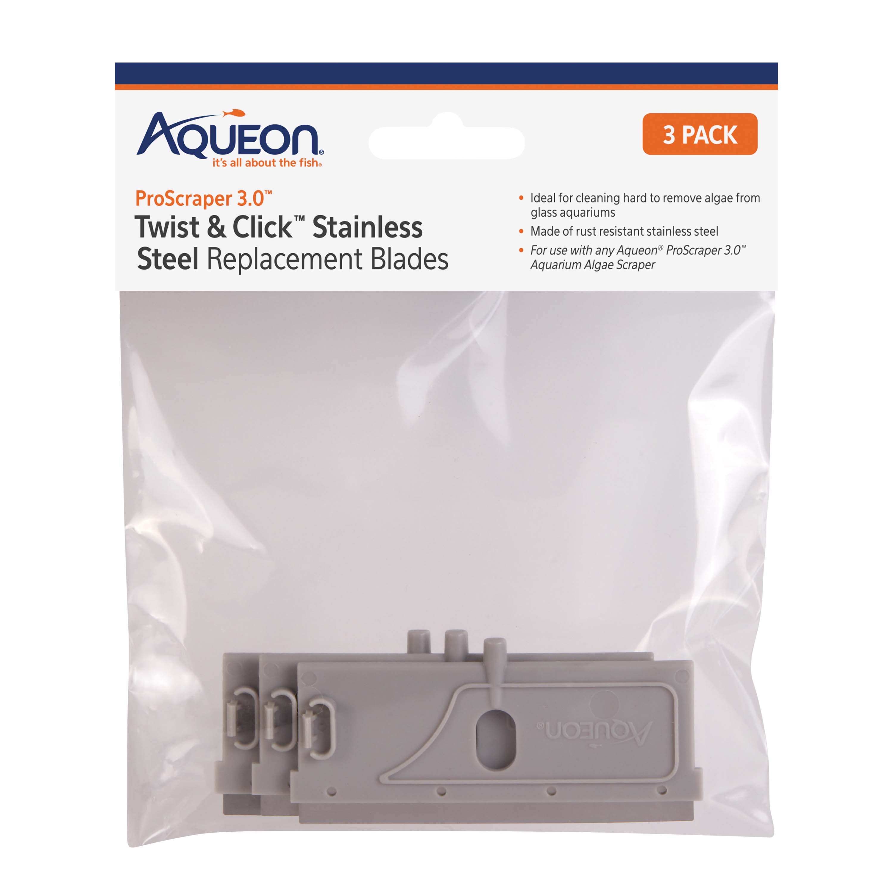 Aqueon ProScraper 3.0™ Twist&Click ™ Plastic Replacement Blades Aqueon ProScraper 3.0™ Twist&Click ™ Plastic Replacement Blades