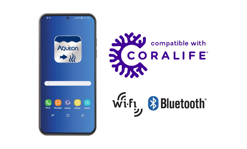 Aqueon BlueIQ Available to Download and Phone Logos