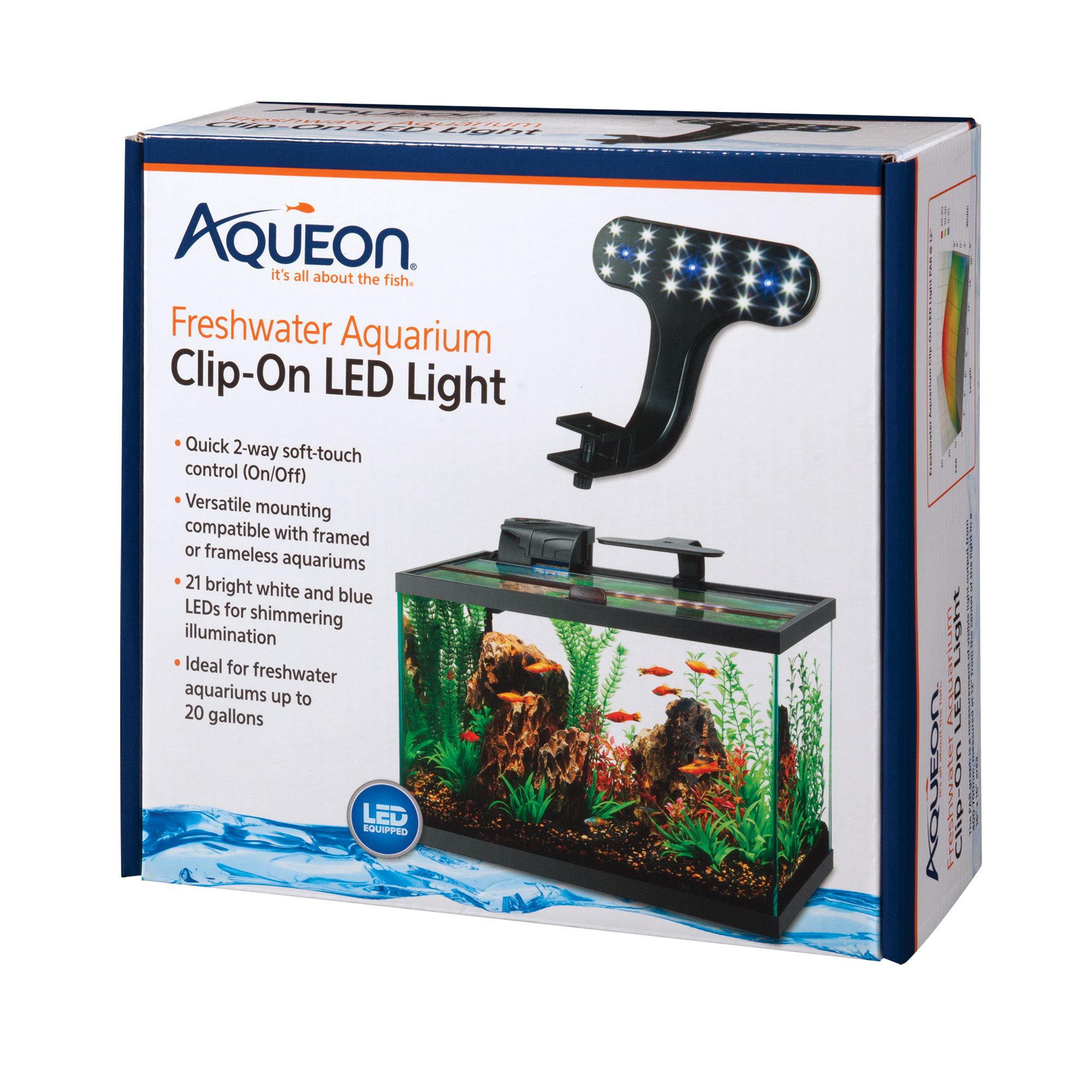 Aqueon Freshwater Aquarium Clip-On LED Light Package
