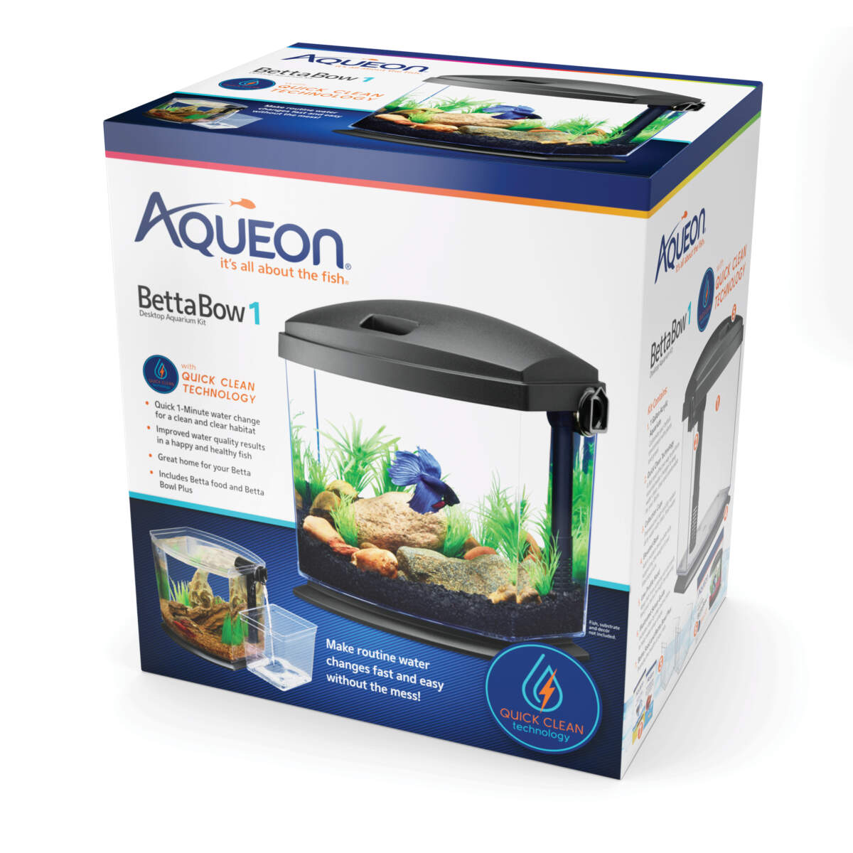 BettaBow 1 Aquarium Kit with Quick Clean Technology