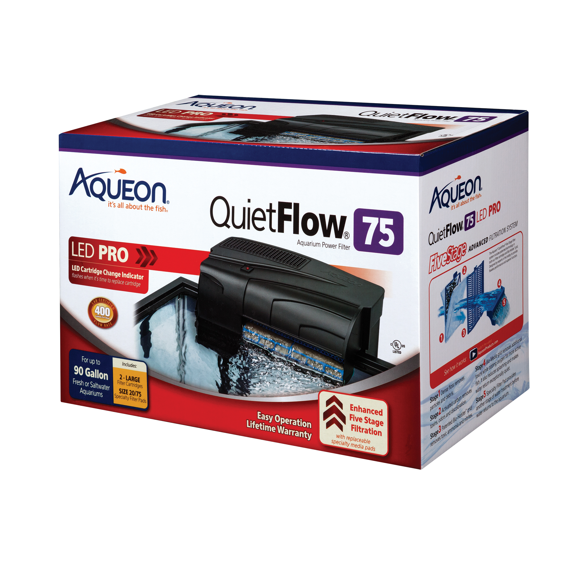QuietFlow LED PRO Aquarium Power Filters Aqueon